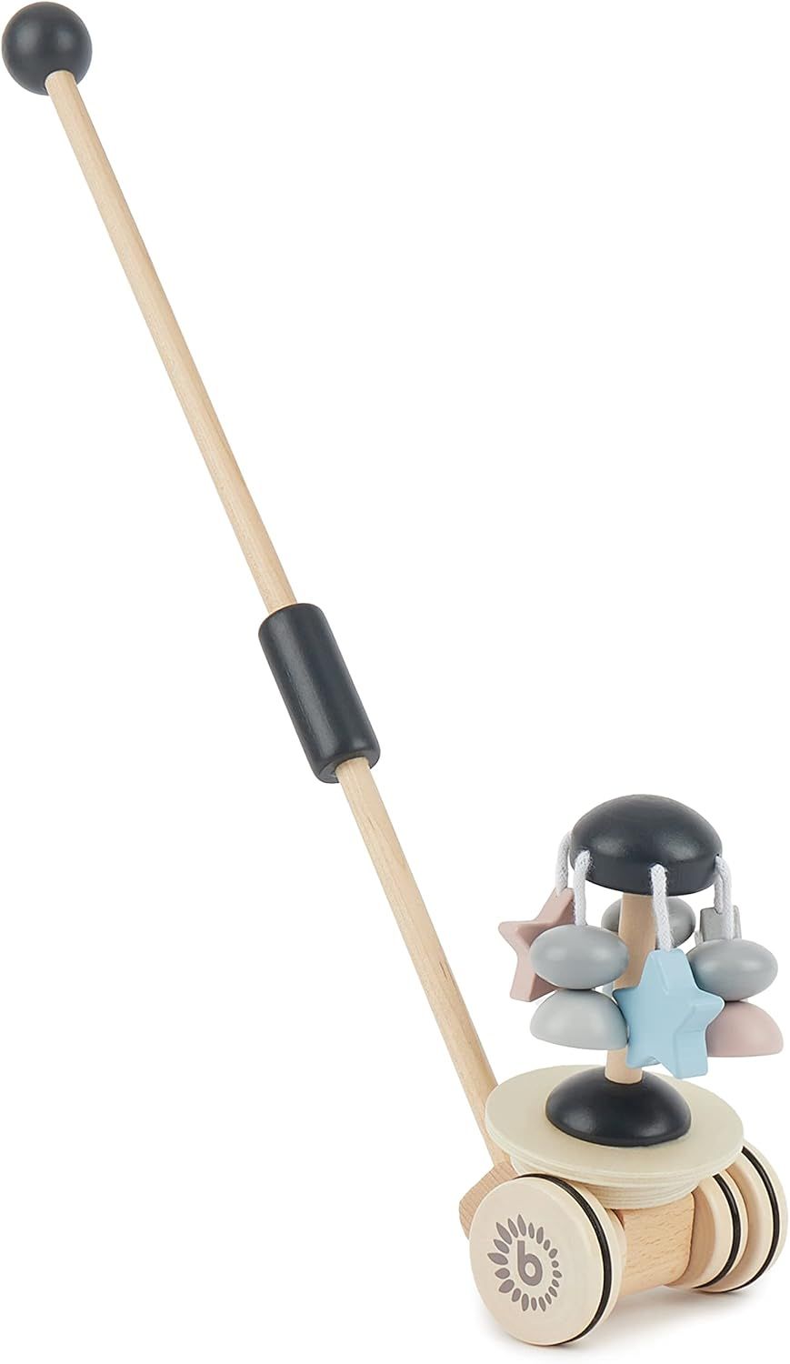 Bieco Jouet à tirer Coulissant en Bois avec carrousel étoilé | Animaux coulissants à partir de 1 an