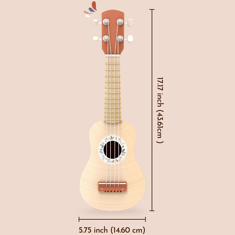 Speedy Monkey  (guitare) Ukulélé 43,6 x 14,6 x 4 cm marron - Jouet en bois pour enfants