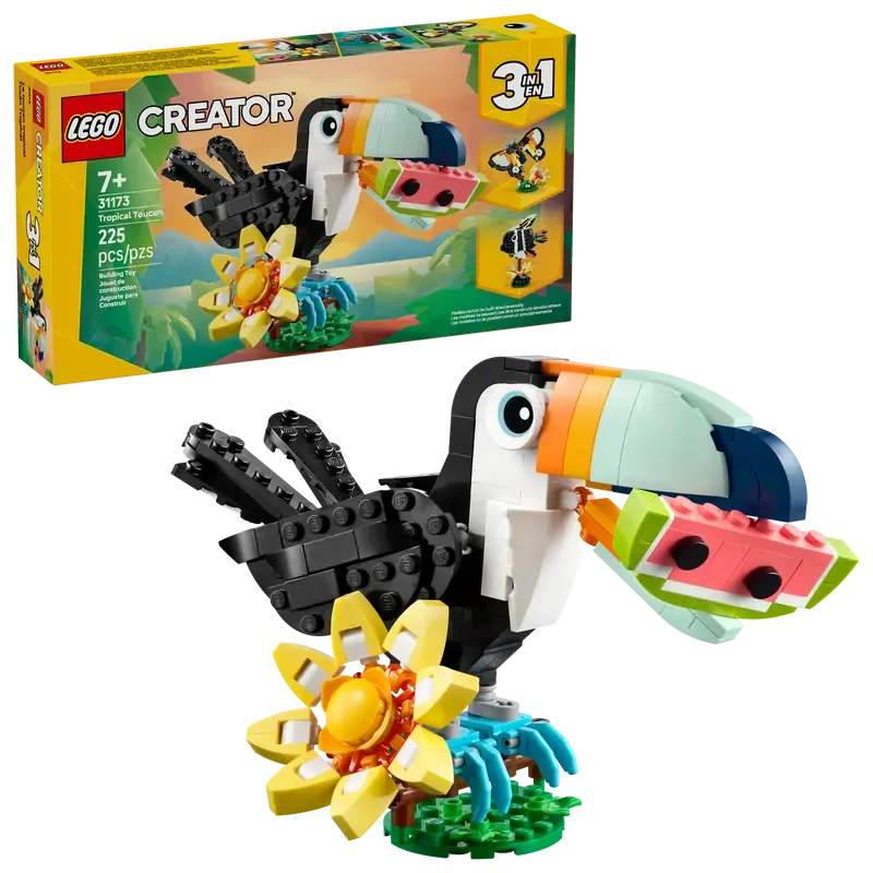 Lego Creator 3 en 1 Animaux sauvages : le toucan tropical Creator 3-en-1