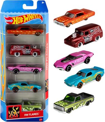 Hot Wheels Lot De 5 Voitures, Véhicules Jouets À L&#39;Échelle 1:64, modèle aléatoire