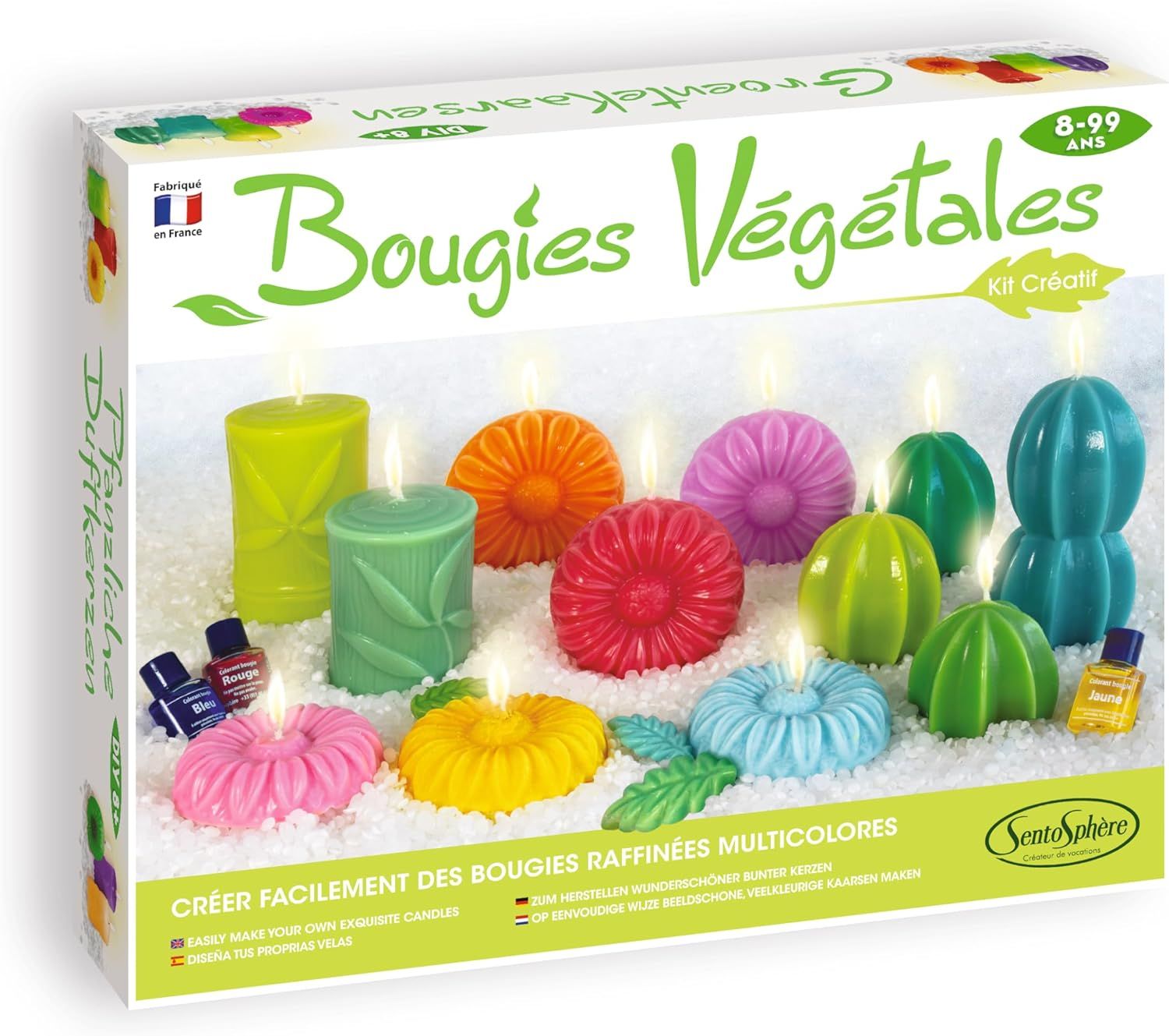 Sentosphère – Bougies Végétales - Kit Créatif DIY - Pour fabriquer soi-même des bougies 100% naturelles