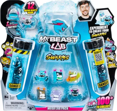 Mr Beast Lab Biomites Mega, 12 Biomites, 2 figurines spéciales, dès 5 ans