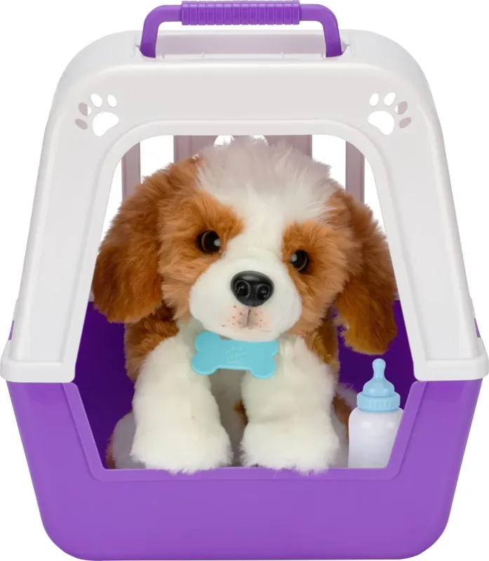 Real Puppy Little Live Pets chiot interactive en peluche, piles 2xAA inclus, dès 4 ans