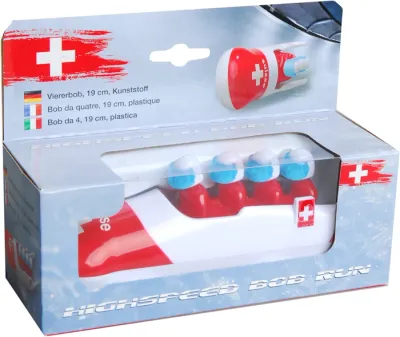 Bob à quatre Suisse 17 cm, 380 g, plastique, avec poids en métal