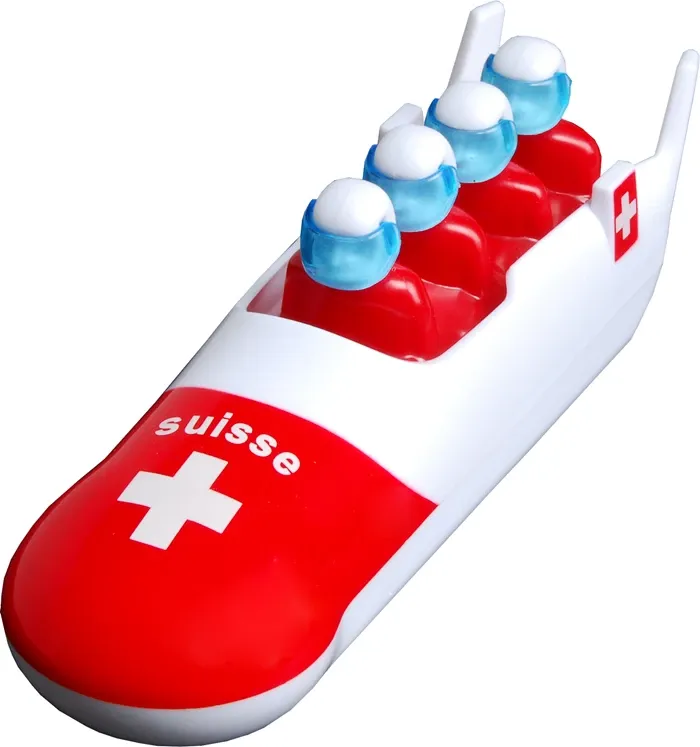 Bob à quatre Suisse 17 cm, 380 g, plastique, avec poids en métal