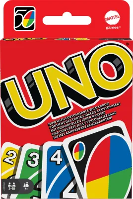 UNO Jeu de cartes. d/f/i dès 7 ans. 2-10 joueurs. la version classique