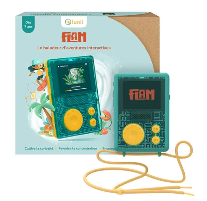LUNII FLAM + COQUE LECTEUR DE LIVRES AUDIO 7-11 ANS (FR)
