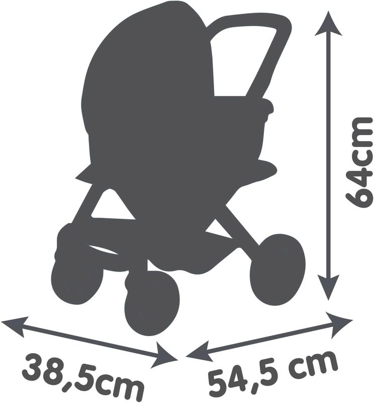 Smoby - Maxi-COSI - Poussette et Landau Beige - pour Poupons Jusqu'à 42 cms - A Partir de 3 Ans - Fabrication Espagnole