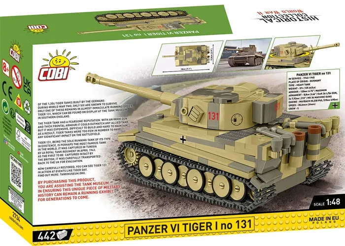 Cobi Tank Panzer VI Tiger I #131 / 442 pcs