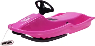 Bob Snowpower luge rose vif longueur 95 cm, volant, freins, charge maximale 50 kg, dès 5 ans