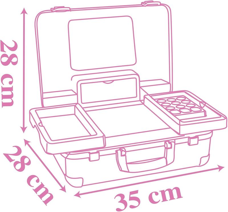 Smoby - Disney Princesses - Valise Beauté - Coiffure + Onglerie + Maquillage Factice - 13 Accessoires - A Partir de 3 Ans - Fabrication Française