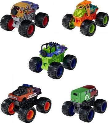 Majorette Voiture Monster Rockerz Color Changers, 3 modèles différents, livré 1 Camion avec Peinture Magique à Changement de Couleur, pneus en Caoutchouc, pour Enfants à partir de 3 Ans