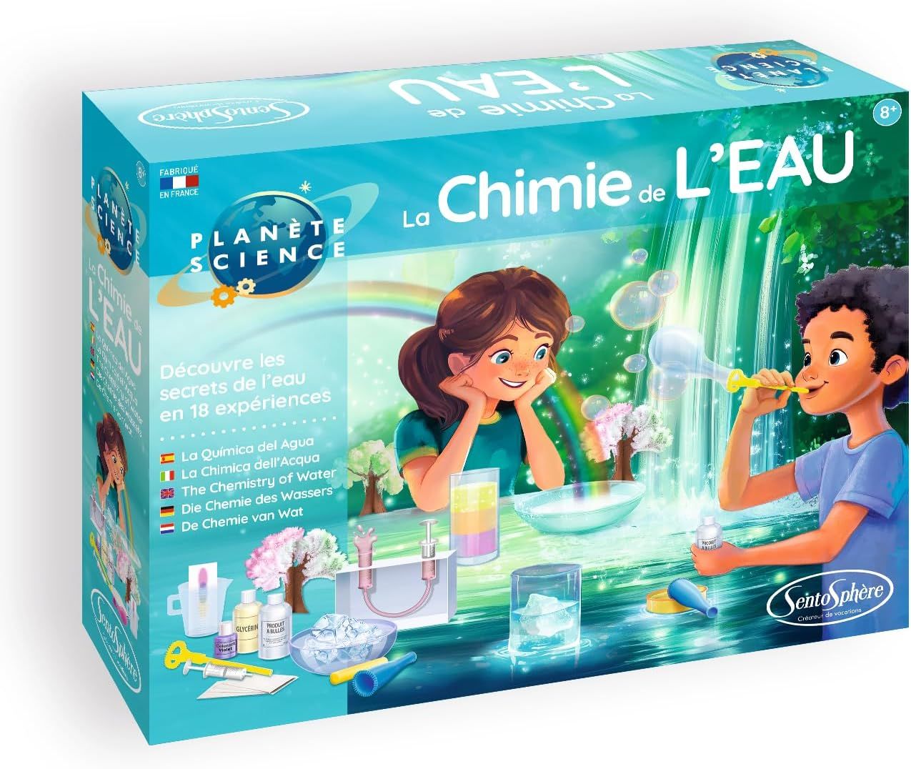 Sentosphère – Planète Science - La Chimie de l&#39;eau - Apprendre à Manipuler l&#39;eau en découvrant Ses propriétés fascinantes - pour Enfants dès 8 Ans - Fabriqué en France