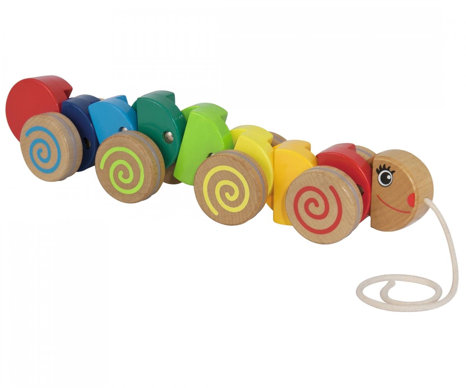 Eichhorn Chenille multicolore à tirer en bois