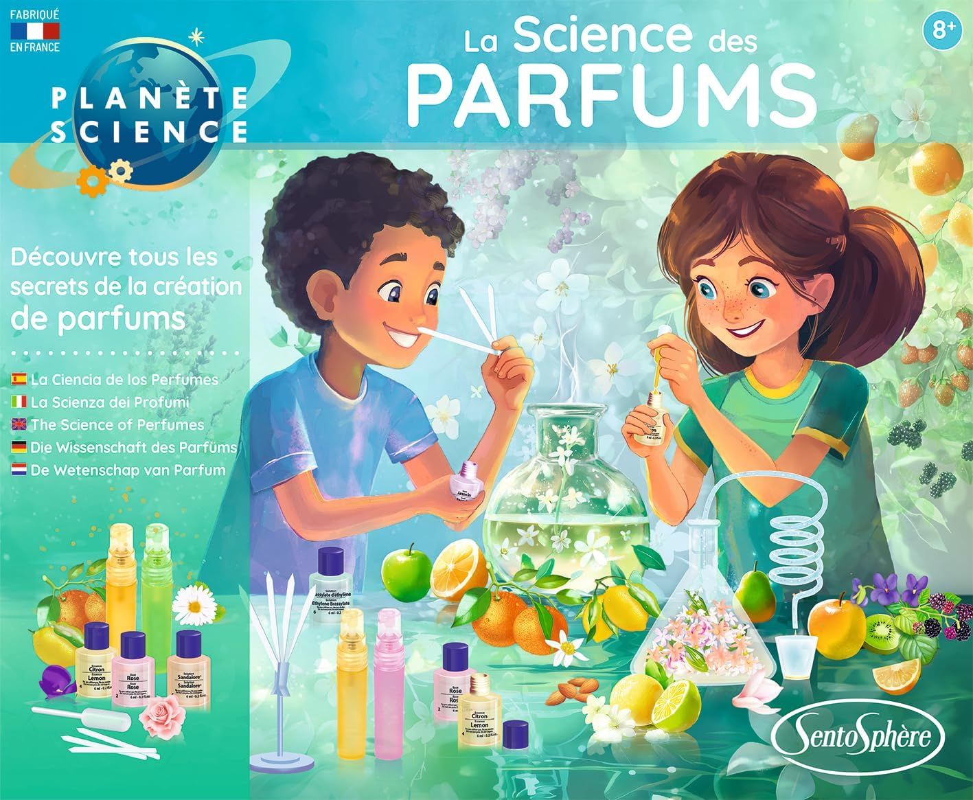 Sentosphère – Planète Science - La Chimie des Parfums - Apprendre à Sentir et déceler Les odeurs Qui émanent d&#39;une Fragrance - pour Enfants dès 8 Ans - Fabriqué en France