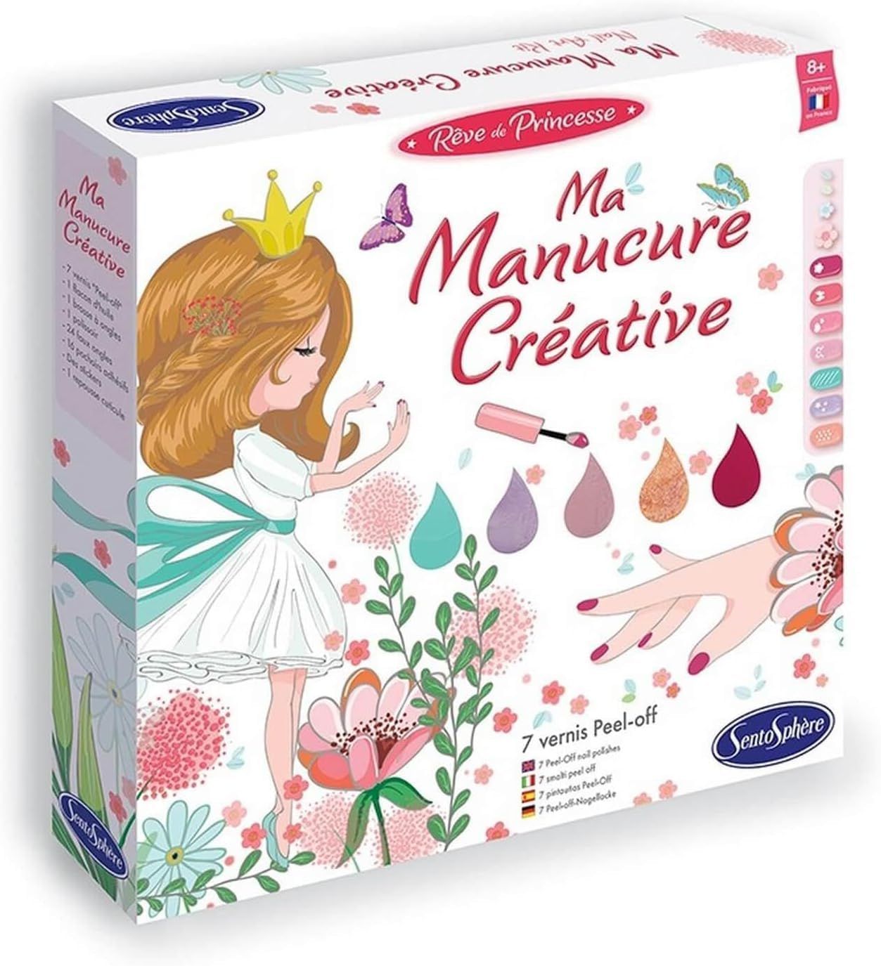 Sentosphère - MA MANUCURE CREATIVE - Kit de 7 vernis à ongles pour enfants – Activité ludique et tendance dès 6 ans