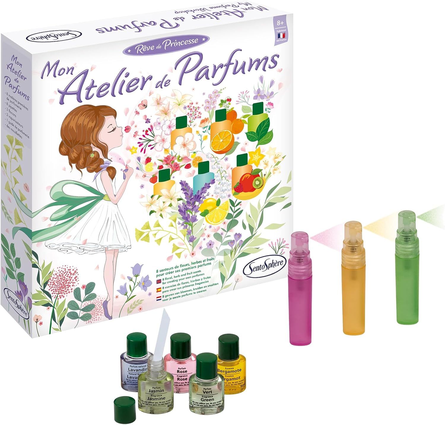 Sentosphère – Rêve de Princesse - Mon Atelier de Parfum - Eaux de toilette aux notes florales, fraîches, fruitées pour enfants - Dès 8 ans - Fabriqué en France