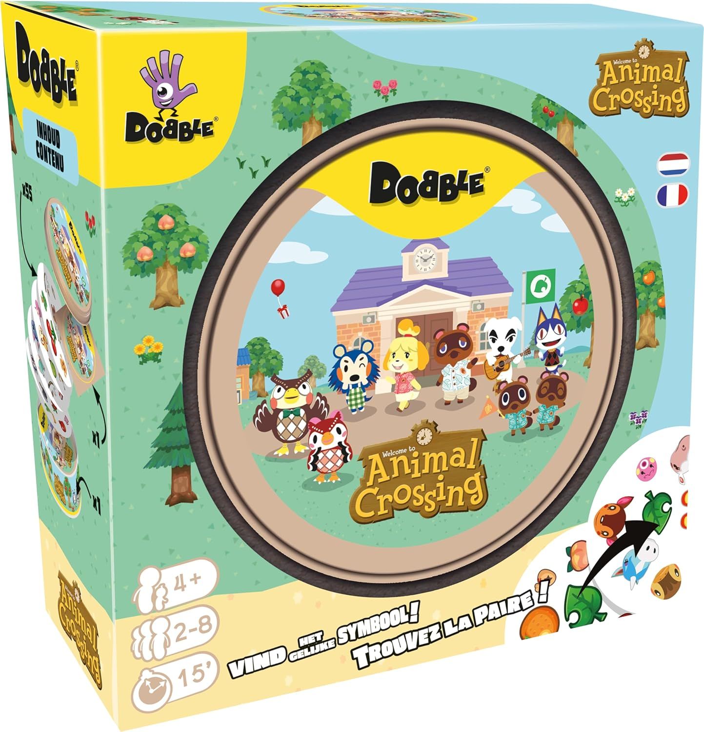 Asmodee - DOBBLE Animal Crossing - Jeux de société - Jeu de Cartes, rapidité et Observation