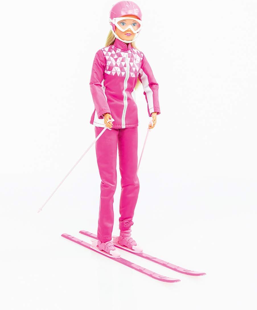 Steffi Love Ski - Poupée Mannequin 29 cm - Paire de Skis + Casque et Lunettes