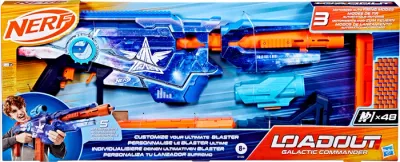 Nerf Loadout Galactic Commander 48 fléchettes N1, 3 modes de tir, lunette de visée, dès 8 ans