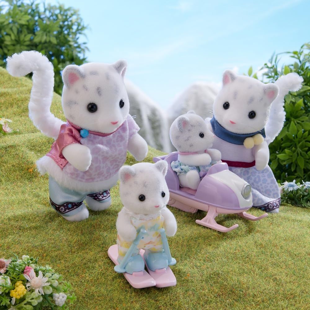 Sylvanian Families - La Famille Panthère, léopard  des neiges - Set 4 Figurines