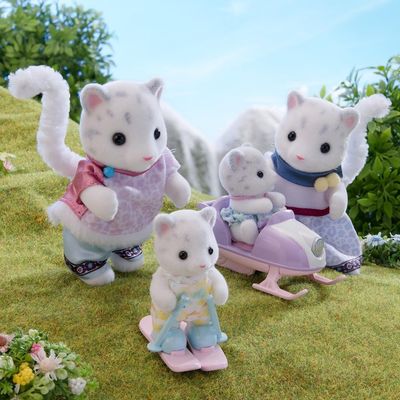 Sylvanian Families - La Famille Panthère, léopard  des neiges - Set 4 Figurines