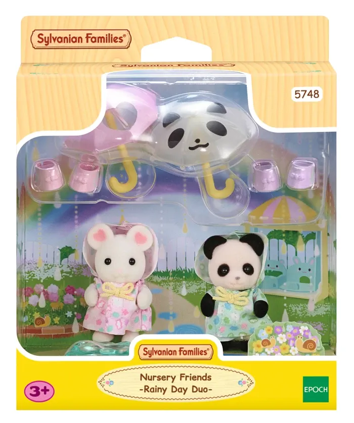 Sylvanian families Amies Temps de Pluie Jardin d'enfants de découverte