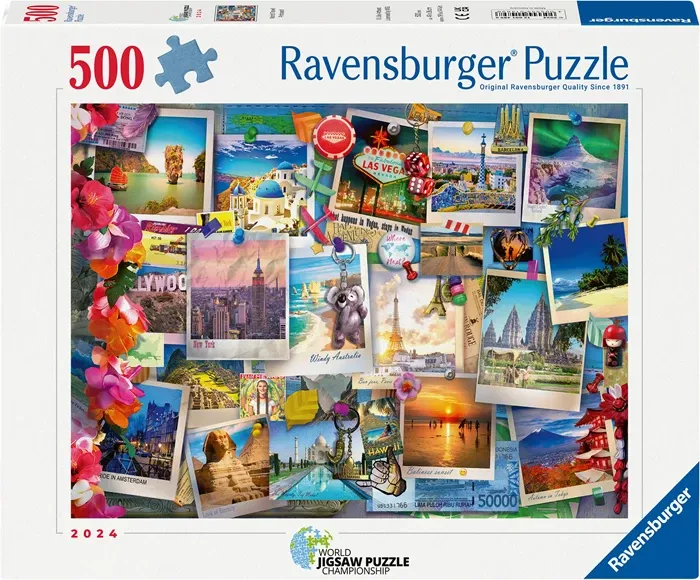 Puzzle World Travel Pinboard 500 pcs., Softclick, 49x36 cm, dès 12 ans