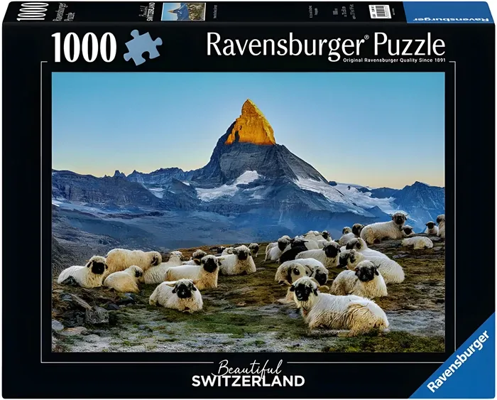 Puzzle Meet the Sheep, mouton, Zermatt Beautiful Switzerland, Suisse, 1000 pcs., 70x50 cm, dès 14 ans