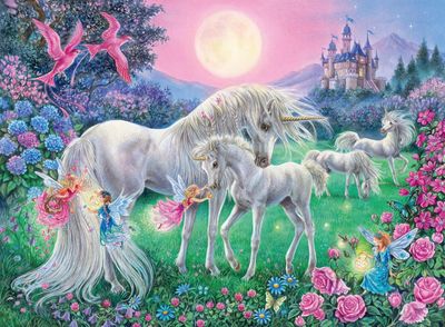 Ravensburger Puzzle Licorne Clair de lune Star Line, 100 pièces XXL, 49x36 cm, dès 6 ans