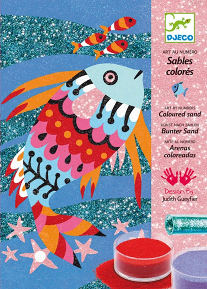 Djeco Sables colorés Arc-en-ciel de Poissons