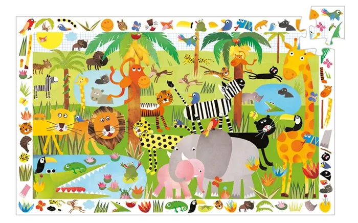 Djeco Puzzle La Jungle 35 pièces, dès 3 ans