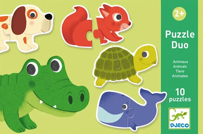 Djeco Puzzle Duo Animaux 10 pièces
