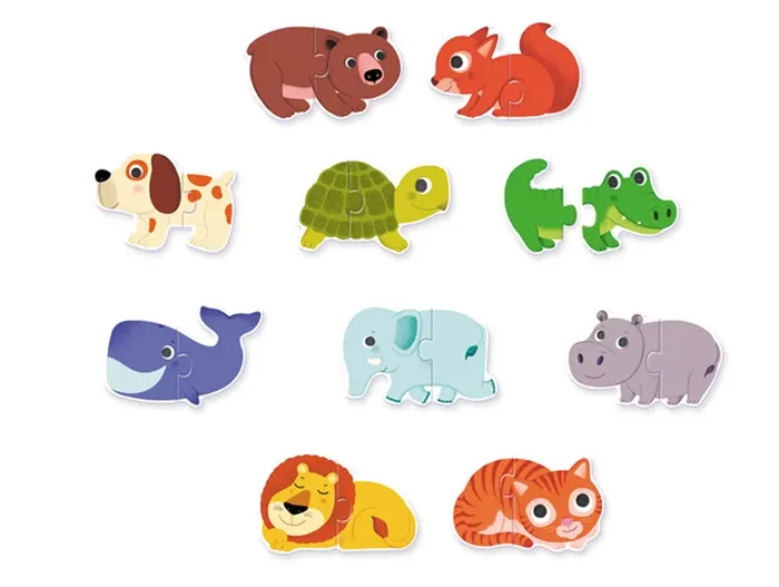Djeco Puzzle Duo Animaux 10 pièces