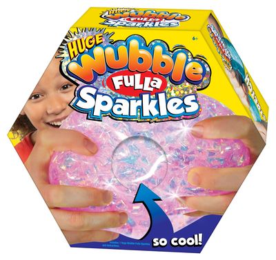 Wubble Sparkles, balle slime et molle remplie d'éclats étincelants