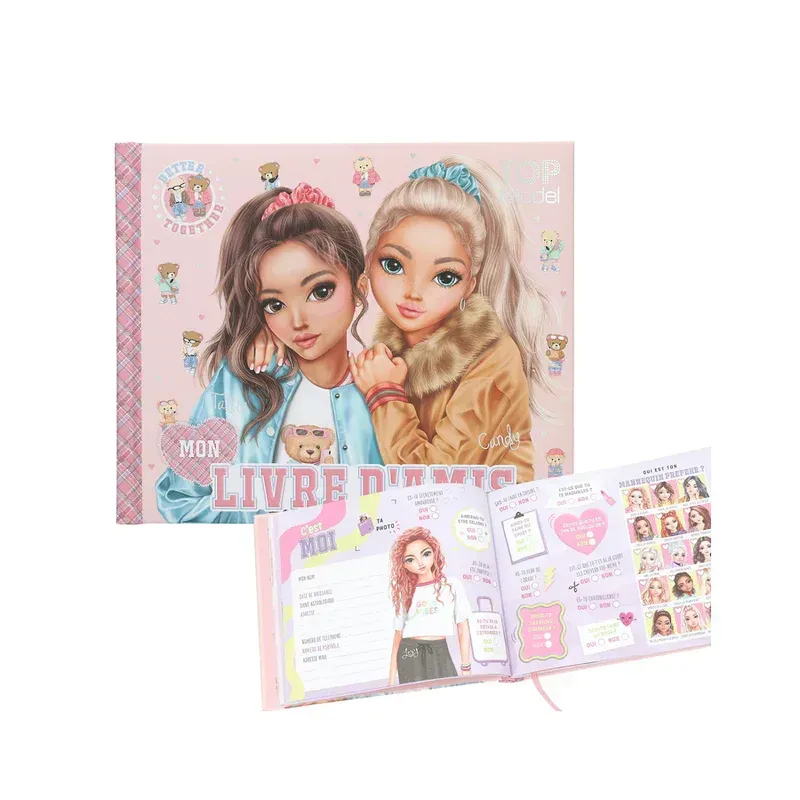 Livre d'or de l'équipe Teddy motif 1 Top Model français, livre d'amis