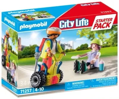 Starter Pack Secouriste avec gyropode Playmobil