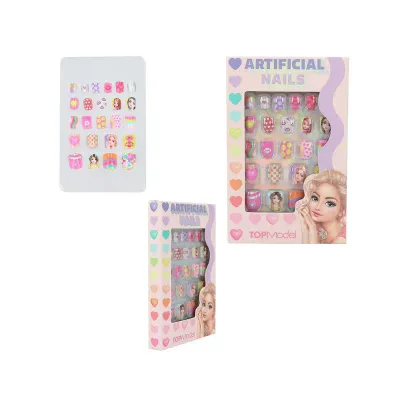 Ongles artificiels plats Neon Beauty and Me 3 Top Model, faux ongles pour enfants