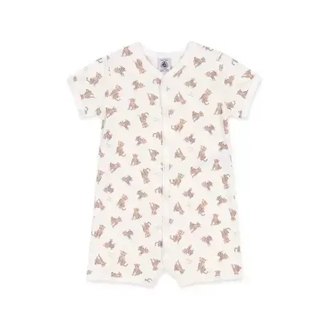 Combinaison courte pour l'été imprimé tigre Petit Bateau