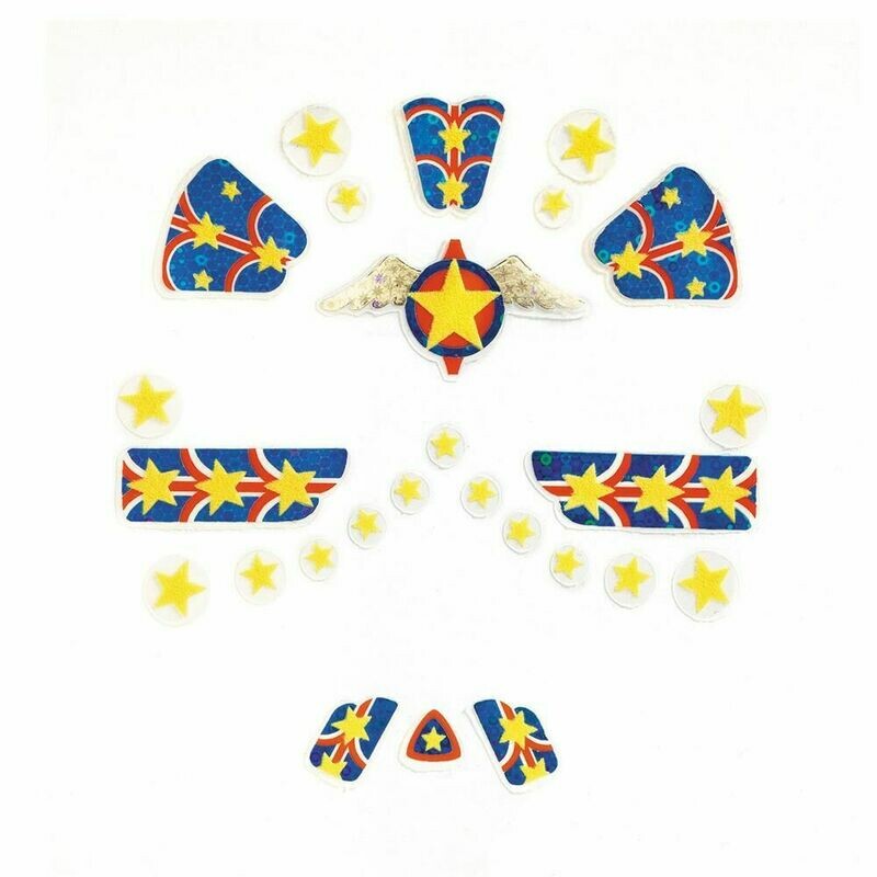 Stickers tattoos,  visages repositionnables Super Héros Djeco tatouages