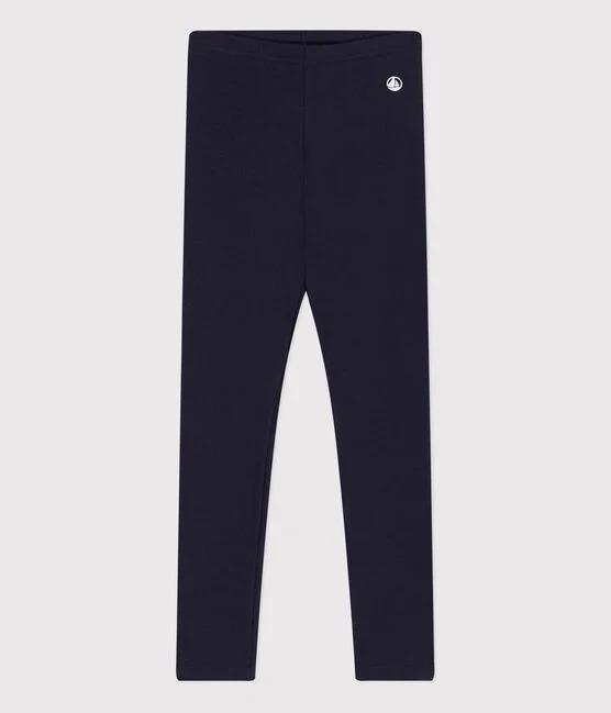 Petit Bateau Pantalon Leggings bleu marine en coton