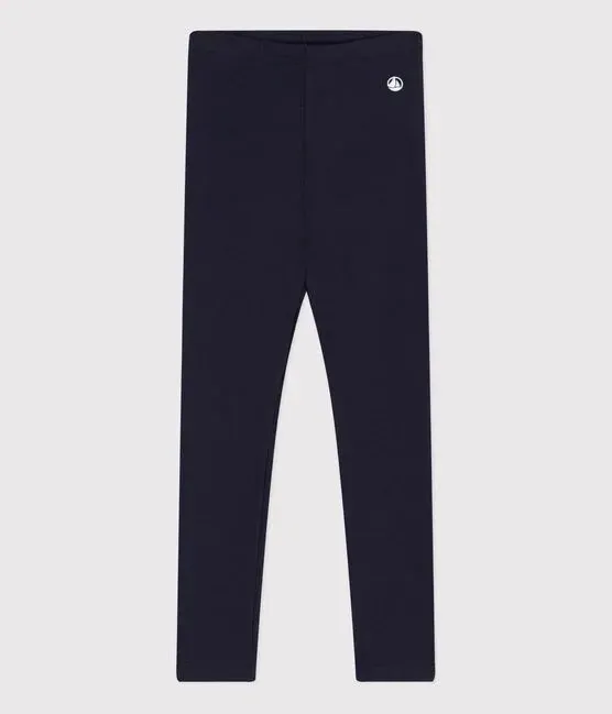 Petit Bateau Pantalon Leggings bleu marine en coton
