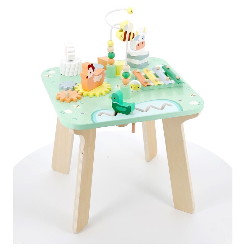 Table d'Activités Jolie Prairie en bois Janod, pour bébé dès 12 mois