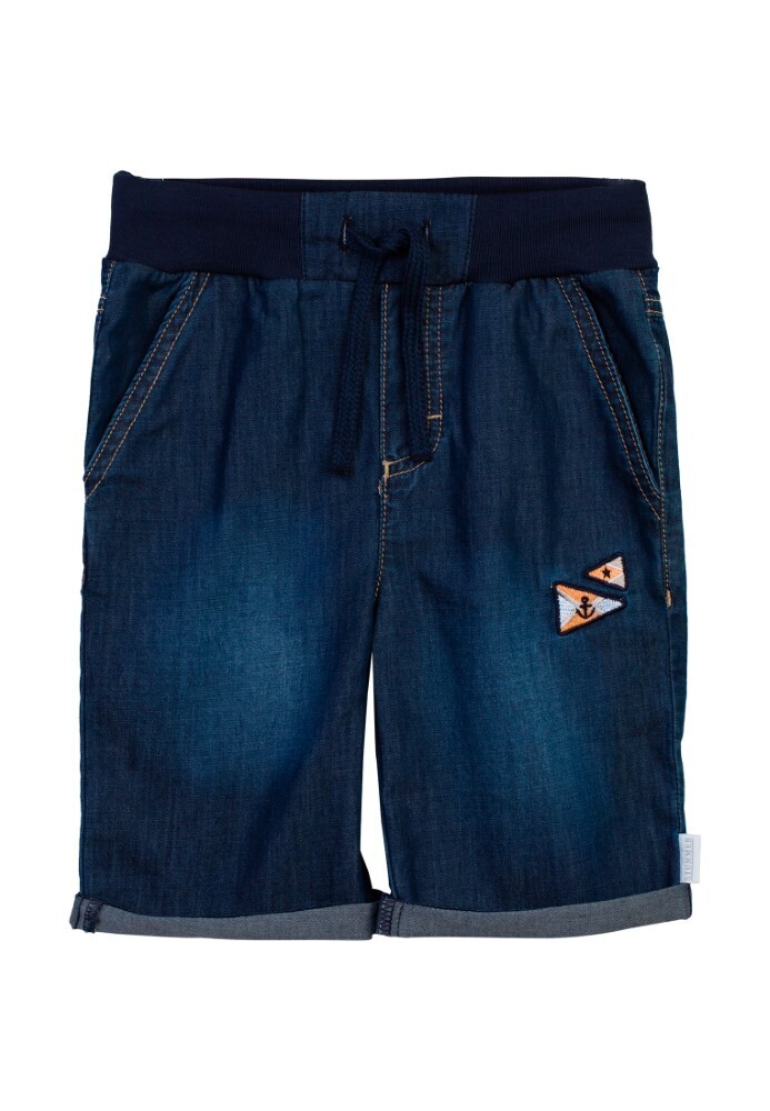 Short bermudas en jeans avec 4 poches et taille élastique