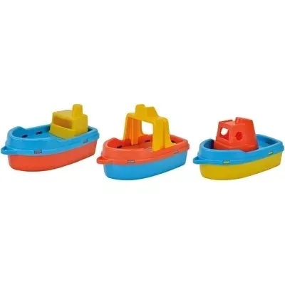 Set de 3 bateaux pour l'eau dans un filet