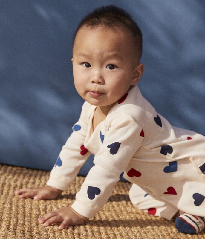Dors-bien  pyjama sans pieds cœur bébé en coton Petit Bateau
