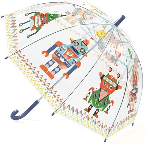 Djeco Parapluie pour enfant transparent thème Robots