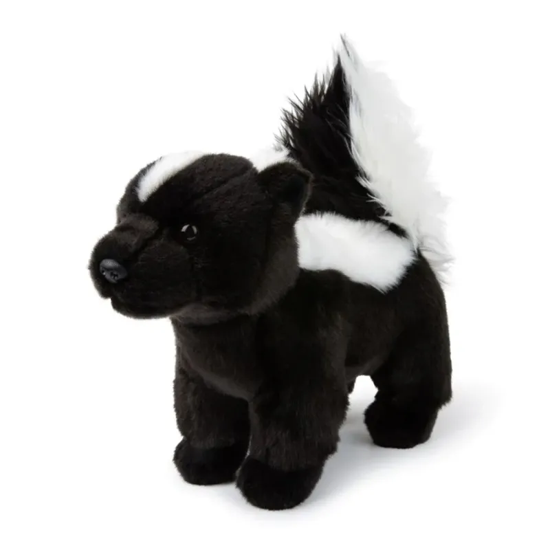 Peluche WWF moufette, putois noir et blanc 27 cm