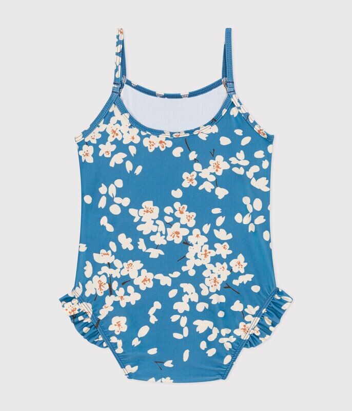 Petit Bateau Maillot de bain bleu beach imprimé fleuri