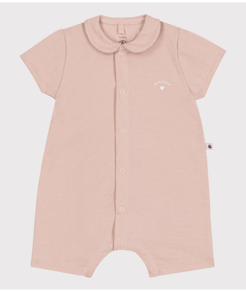 Petit Bateau Combinaison courte, couleur rose saline, Mon Trésor